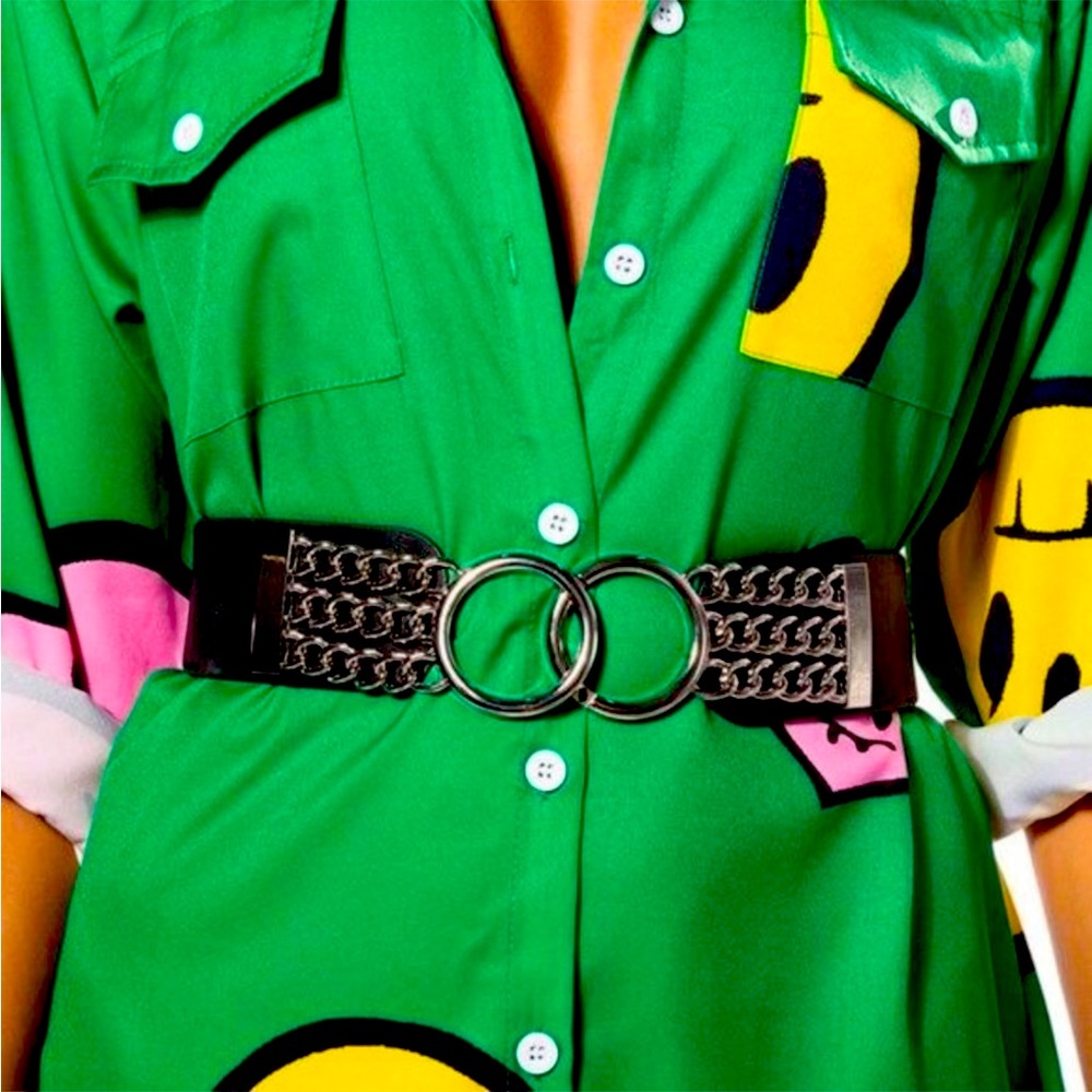 The Callie Cinched & Chained: Double O Stretch Belt